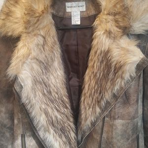 Distressed Genuine Leather coat 18